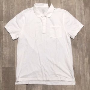 New J. Crew White Stretch Polo w/Pocket